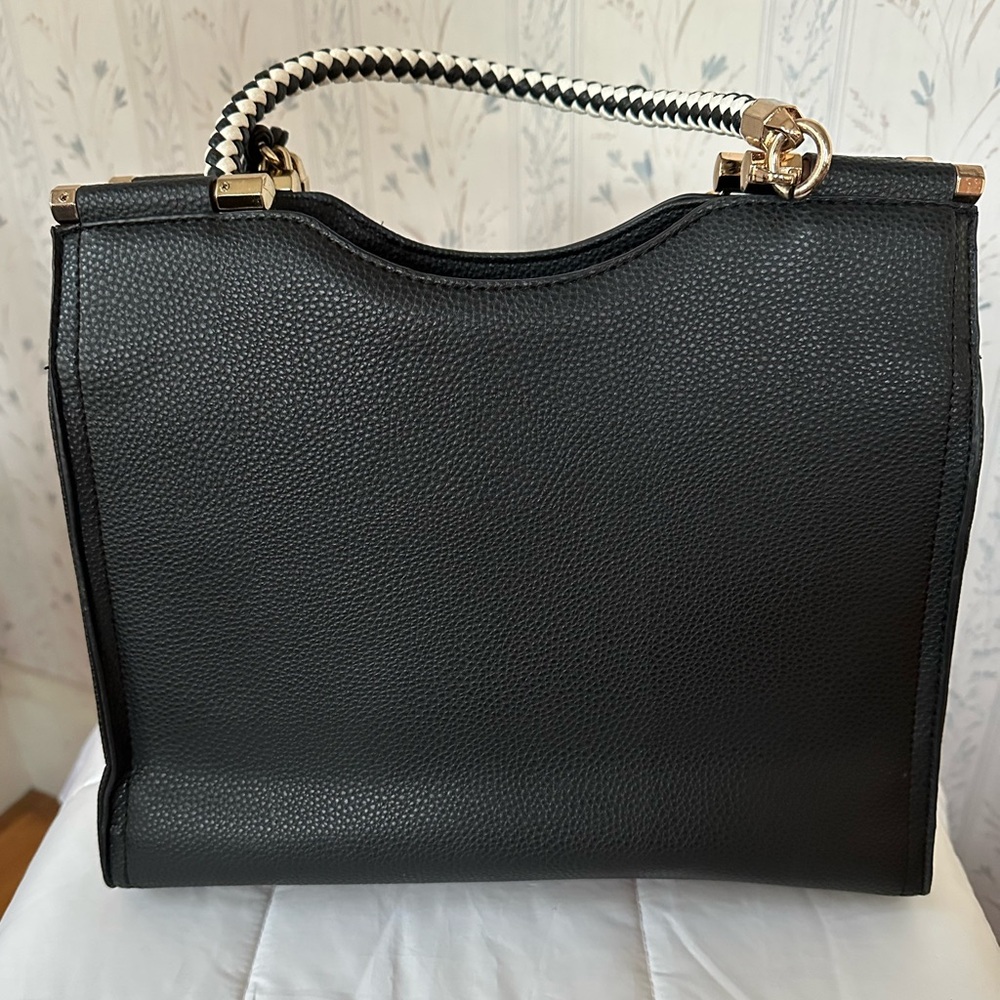 Bebe Black Tote with Gold Accents - Picture 2 of 15